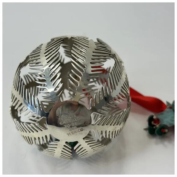 Emilia Castillo Stamped Christmas Tree Ornament Silver 925 Mexico TO-85 VINTAGE - Picture 9 of 13